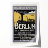 Retro Train Travel Poster - Vintage Berlin Connection Wall Art
