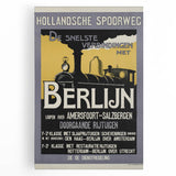 Retro Train Travel Poster - Vintage Berlin Connection Wall Art