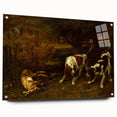 Hunting Dogs Realism Art Print - Gustave Courbet Classical Canvas Decor