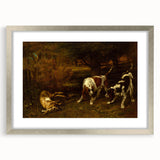 Hunting Dogs Realism Art Print - Gustave Courbet Classical Canvas Decor