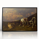 Hunting Dogs Realism Art Print - Gustave Courbet Classical Canvas Decor