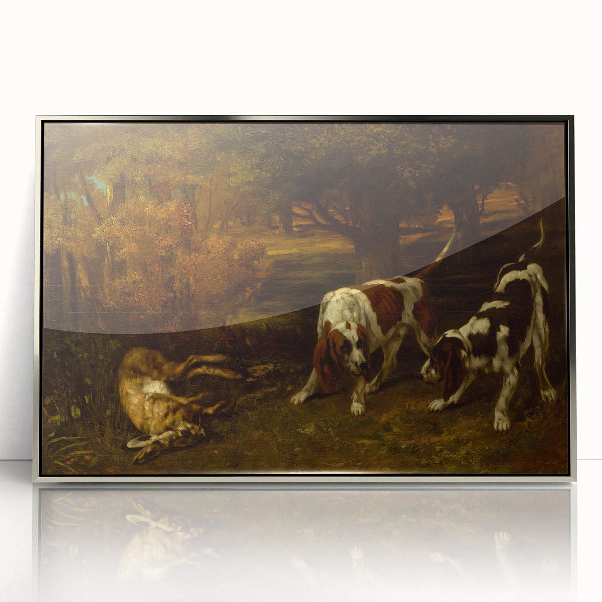 Hunting Dogs Realism Art Print - Gustave Courbet Classical Canvas Decor