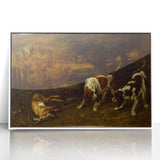 Hunting Dogs Realism Art Print - Gustave Courbet Classical Canvas Decor