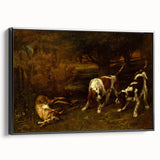 Hunting Dogs Realism Art Print - Gustave Courbet Classical Canvas Decor