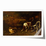 Hunting Dogs Realism Art Print - Gustave Courbet Classical Canvas Decor