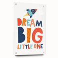 Boys Bedroom Art - Dream Big Rocket Nursery Wall Art Prints