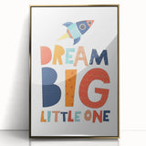 Boys Bedroom Art - Dream Big Rocket Nursery Wall Art Prints