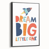 Boys Bedroom Art - Dream Big Rocket Nursery Wall Art Prints