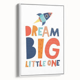 Boys Bedroom Art - Dream Big Rocket Nursery Wall Art Prints