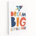 Boys Bedroom Art - Dream Big Rocket Nursery Wall Art Prints