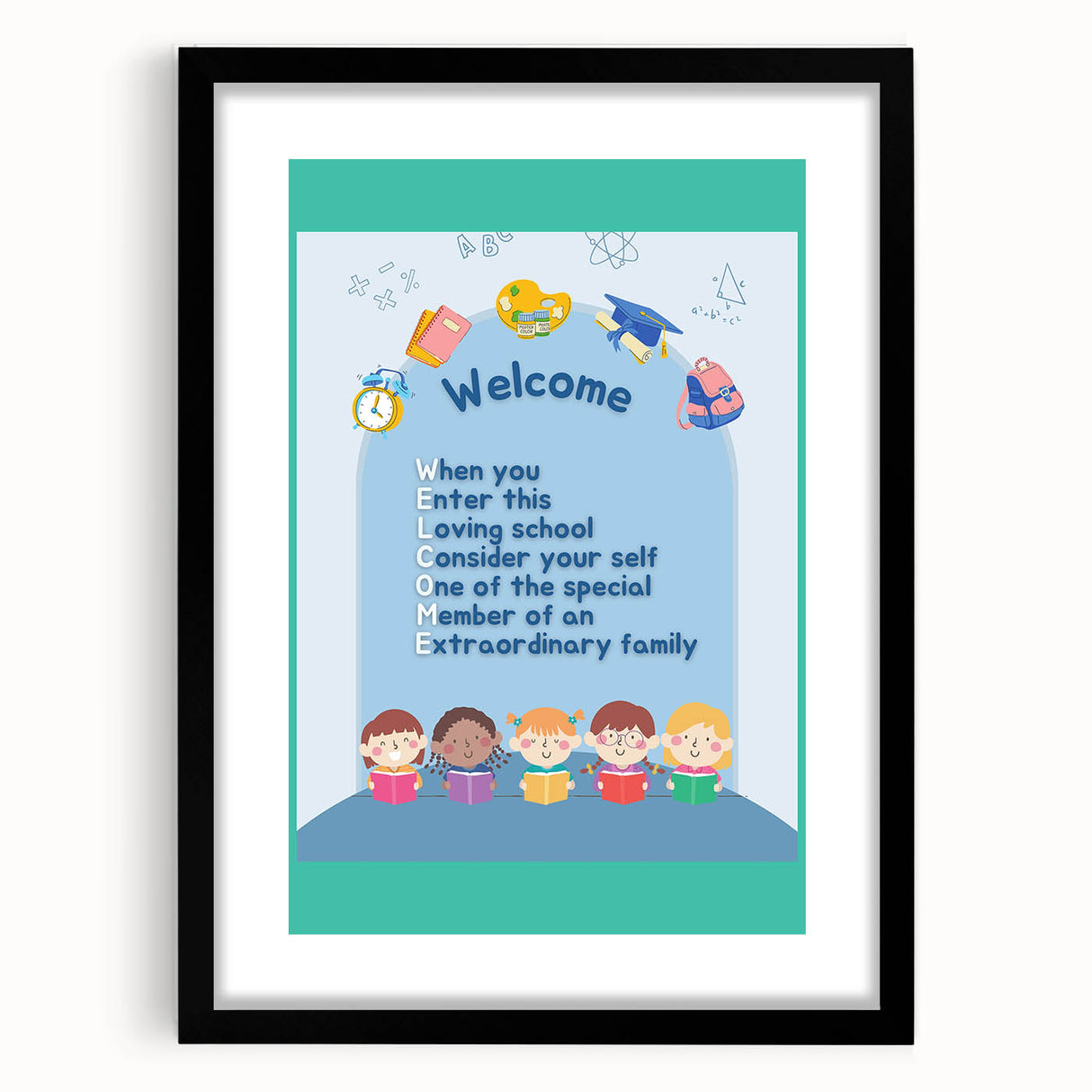 Classroom Educational Posters - Welcome to School Print