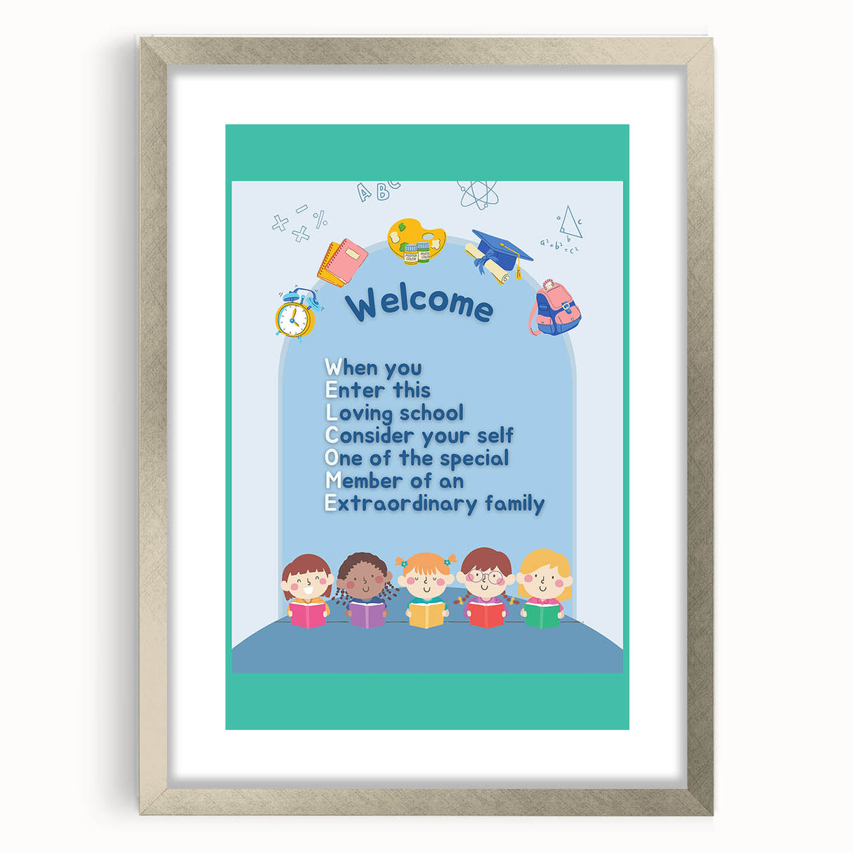 Classroom Educational Posters - Welcome to School Print