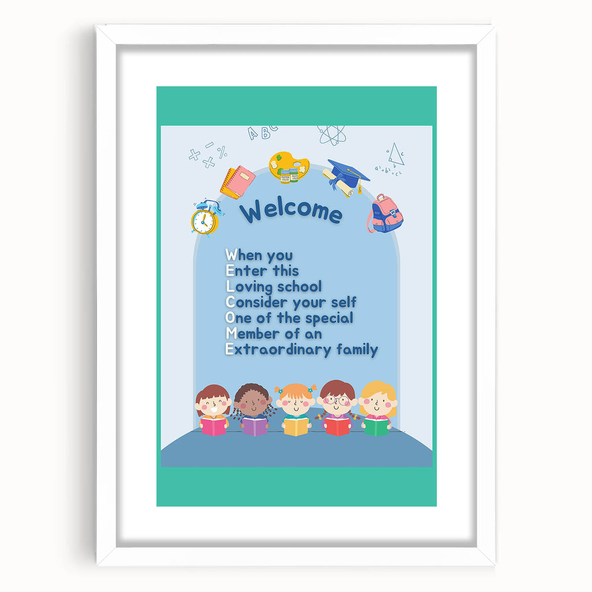Classroom Educational Posters - Welcome to School Print