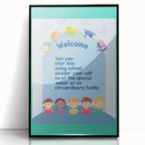 Classroom Educational Posters - Welcome to School Print