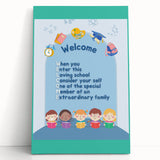 Classroom Educational Posters - Welcome to School Print