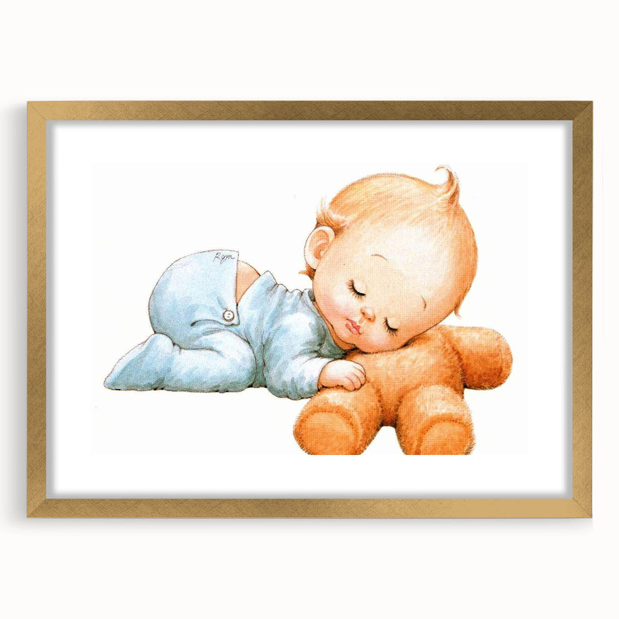 Sleeping Baby Nursery Wall Art - Kids Room Prints & Baby Decor
