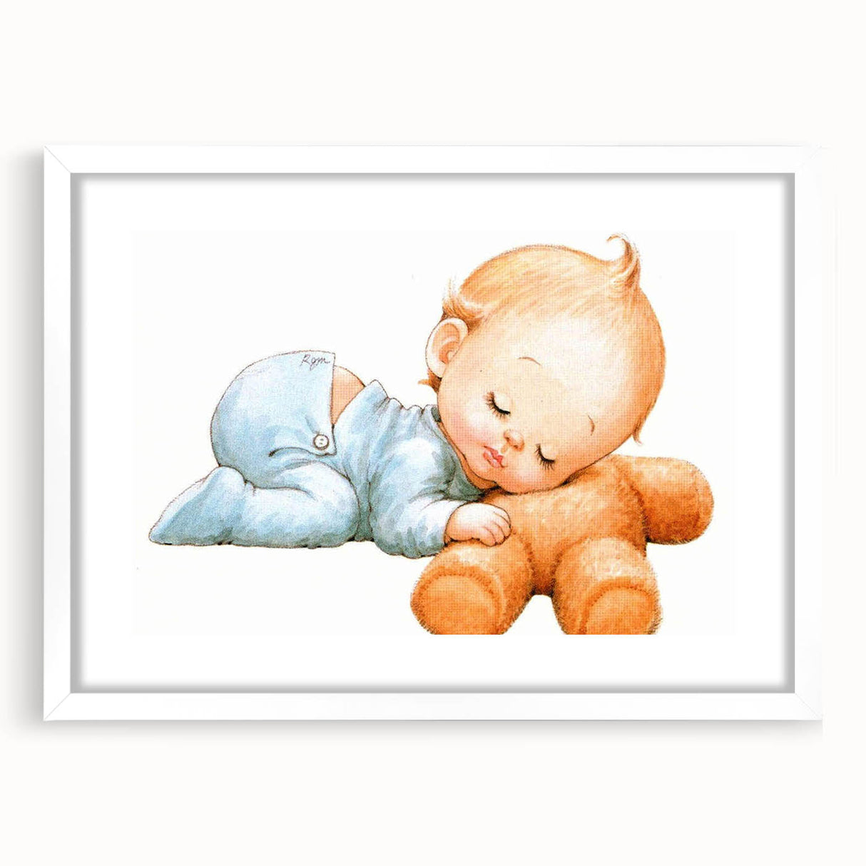Sleeping Baby Nursery Wall Art - Kids Room Prints & Baby Decor