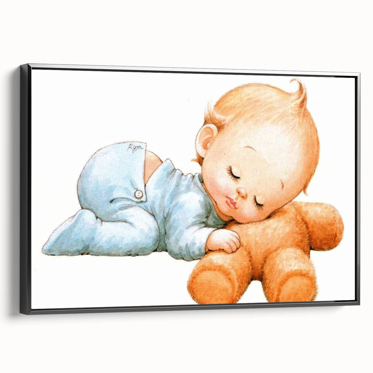 Sleeping Baby Nursery Wall Art - Kids Room Prints & Baby Decor