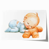 Sleeping Baby Nursery Wall Art - Kids Room Prints & Baby Decor