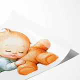 Sleeping Baby Nursery Wall Art - Kids Room Prints & Baby Decor