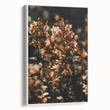 Vintage poster art of autumn trees on extra large framed canvas, featuring black and colorful art.