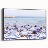 Black and white landscape art painting on framed canvas, featuring a vintage poster style, ideal for bedroom decor.