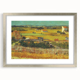 Extra large abstract art print in textured style, featuring swirling shades of blue and yellow on a framed canvas.