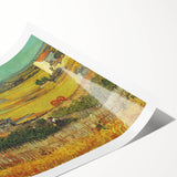 Extra large wall art of line art flowers on a rolled print, featuring muted earth tones, ideal for large living room decor.