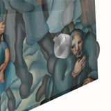 Modern Wall Art: Emotional Depiction of Refugees in Somber Tones