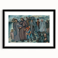 Modern Wall Art: Emotional Depiction of Refugees in Somber Tones