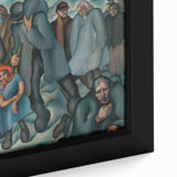 Modern Wall Art: Emotional Depiction of Refugees in Somber Tones