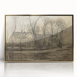 Modern Farm Landscape - Contemporary Minimalist Wall Art