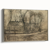 Modern Farm Landscape - Contemporary Minimalist Wall Art