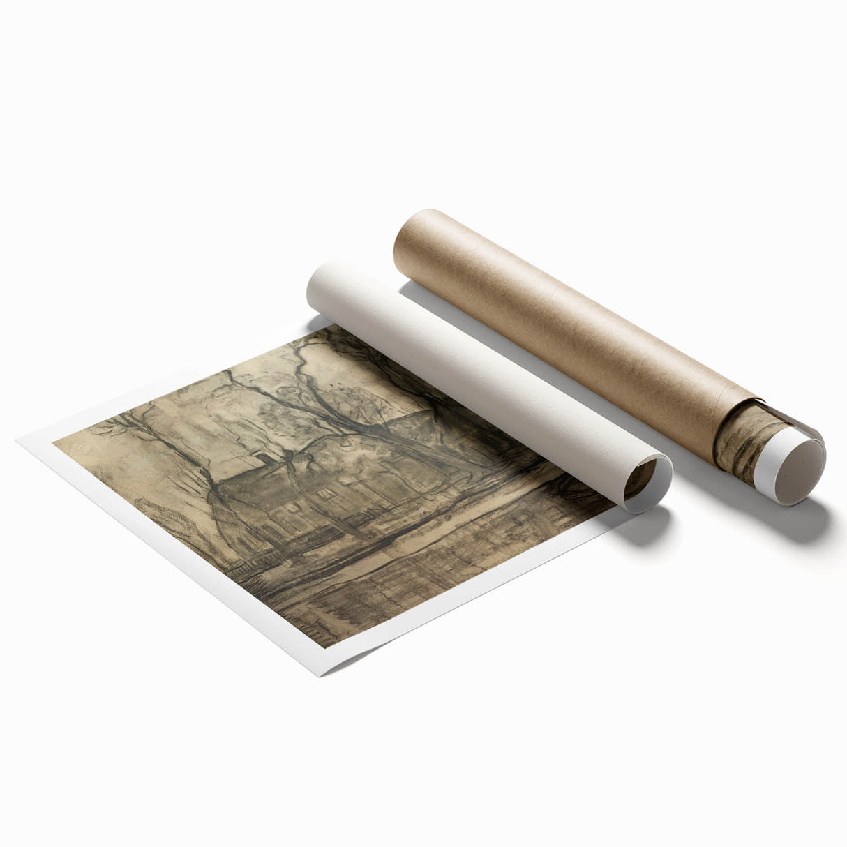 Modern Farm Landscape - Contemporary Minimalist Wall Art