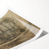 Modern Farm Landscape - Contemporary Minimalist Wall Art