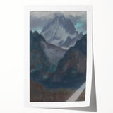 Modern Wall Art - Abstract Mountain Landscape in Contemporary Style