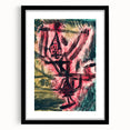 Modern Wall Art - Abstract Fire Clown in Vibrant Contemporary Style