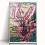 Modern Wall Art - Abstract Fire Clown in Vibrant Contemporary Style