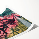 Modern Wall Art - Abstract Fire Clown in Vibrant Contemporary Style