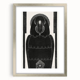 Modern Wall Art - Black and White Abstract Ara Design in Minimalist Style