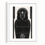 Modern Wall Art - Black and White Abstract Ara Design in Minimalist Style