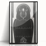 Modern Wall Art - Black and White Abstract Ara Design in Minimalist Style