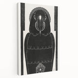 Modern Wall Art - Black and White Abstract Ara Design in Minimalist Style