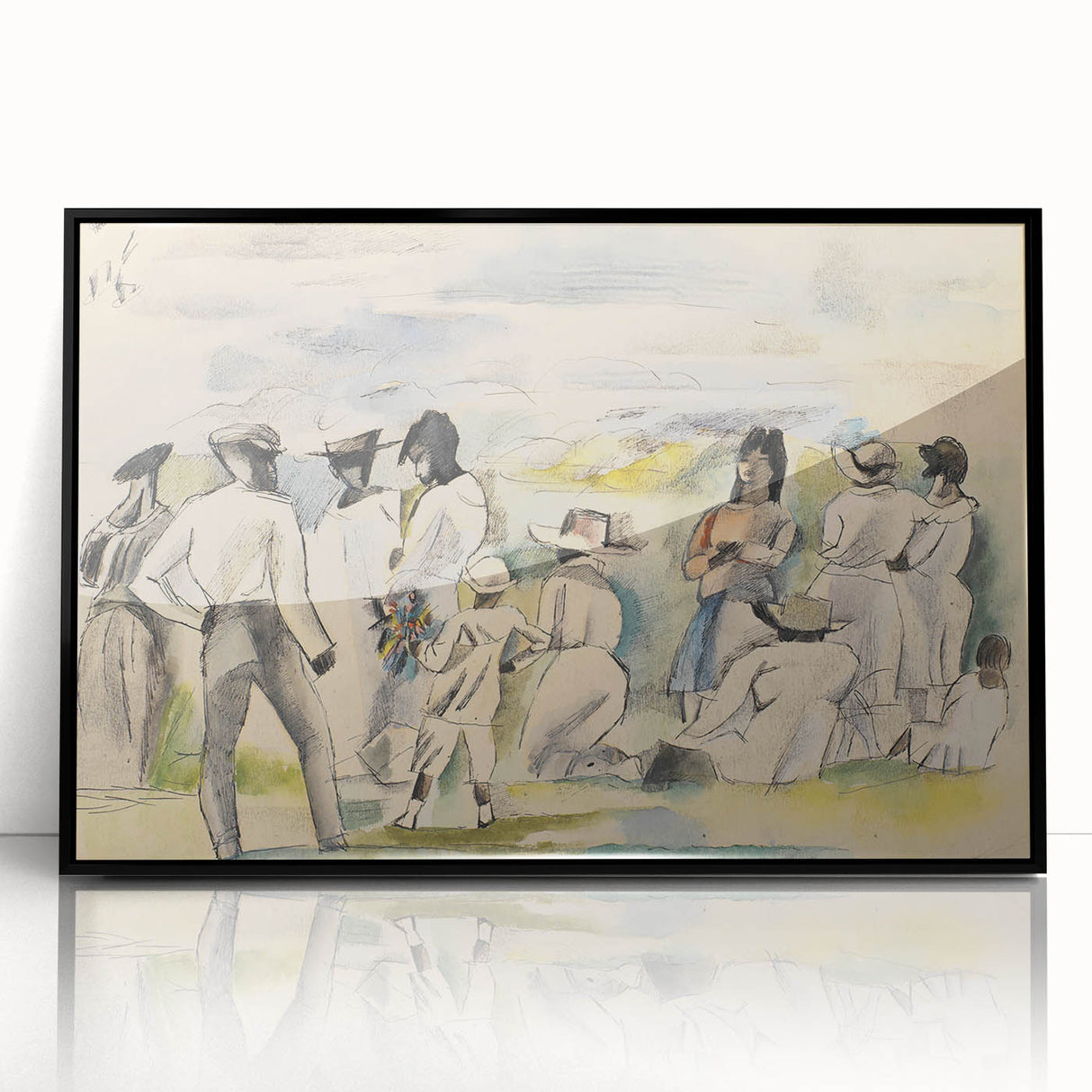 Modern Figurative Art - Abstract Group Scene Wall Decor