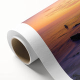 Stunning rolled canvas artwork depicting dramatic cliffs and serene landscapes, showcasing vibrant colors and intricate details, perfect for home decor.