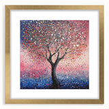 Contemporary Dining Art Pieces – Vibrant Tree on Pink & Blue