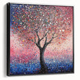 Contemporary Dining Art Pieces – Vibrant Tree on Pink & Blue