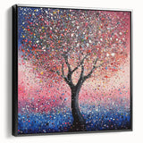 Contemporary Dining Art Pieces – Vibrant Tree on Pink & Blue