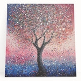 Contemporary Dining Art Pieces – Vibrant Tree on Pink & Blue