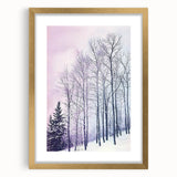 Winter Forest Office Wall Art – Elegant Snowy Landscape Décor
